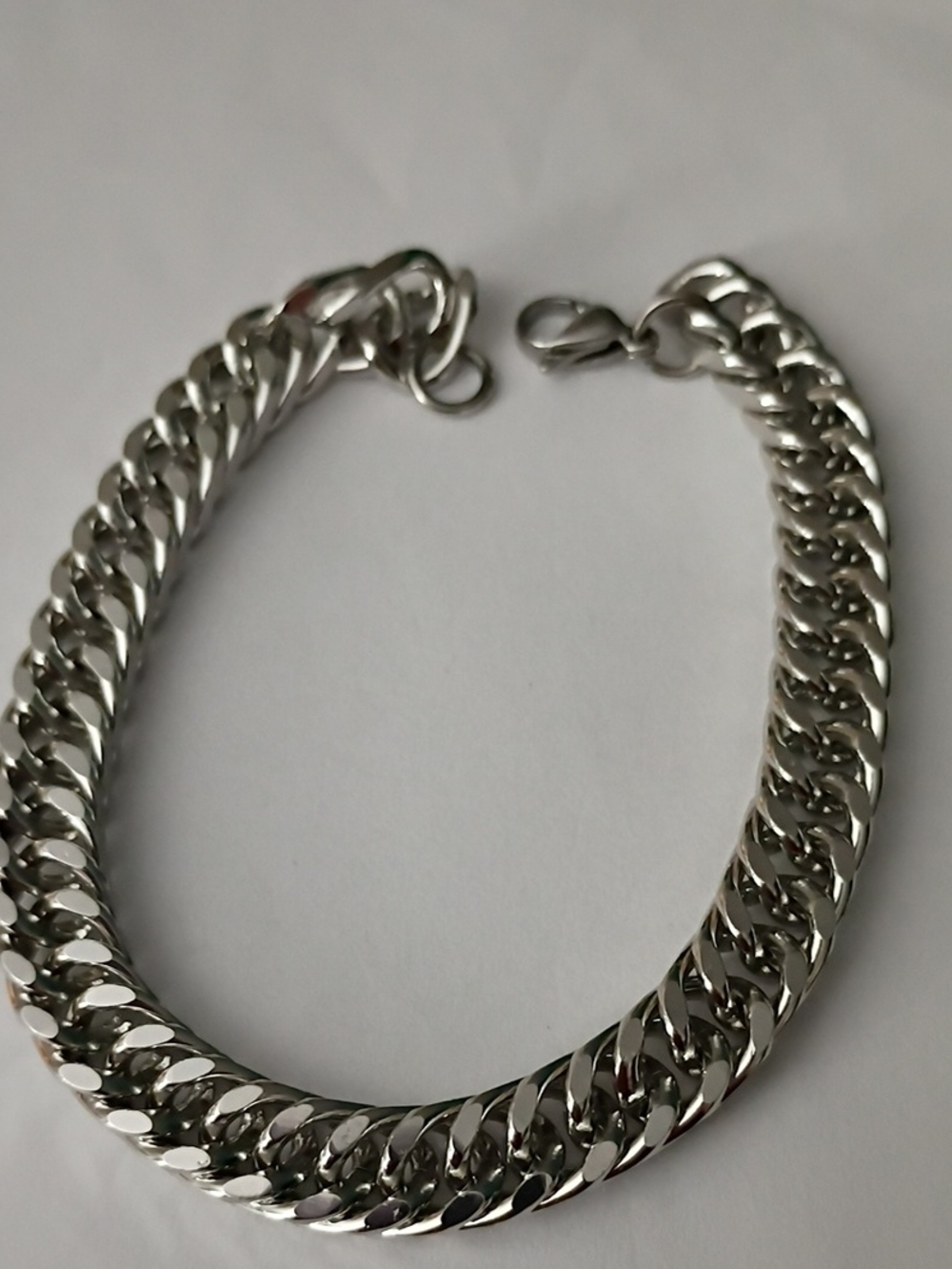 Men's Silver Chain Bracelet - Sleek Cuban Link